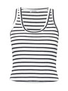 Orsay Weiß-schwarzes Damen Crop Top ORSAY