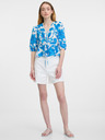 Orsay Blaue gemusterte Damenbluse ORSAY