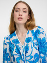 Orsay Blaue gemusterte Damenbluse ORSAY