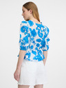 Orsay Blaue gemusterte Damenbluse ORSAY