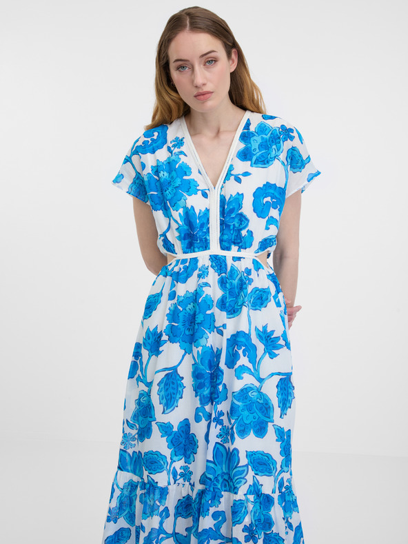 Orsay Blaues gemustertes Damenkleid ORSAY