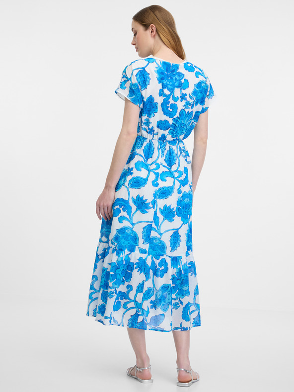 Orsay Blaues gemustertes Damenkleid ORSAY