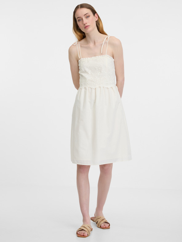 Orsay Cremefarbenes Damen-Kleid ORSAY