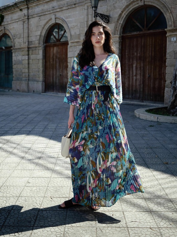 Orsay Blaues Damen Maxikleid ORSAY