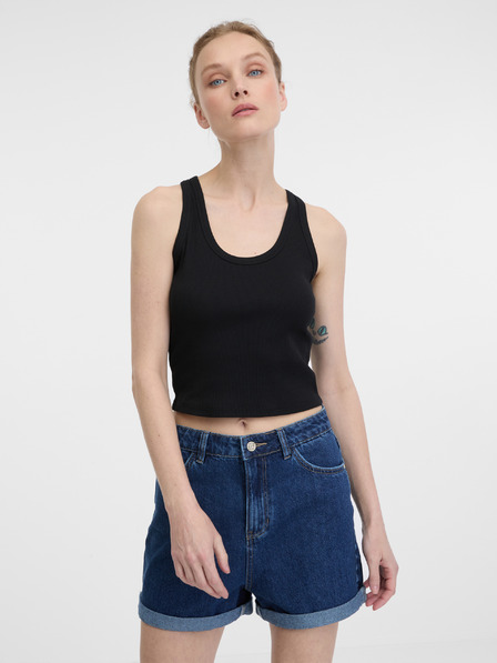 Orsay Schwarzes Damen Crop Top ORSAY