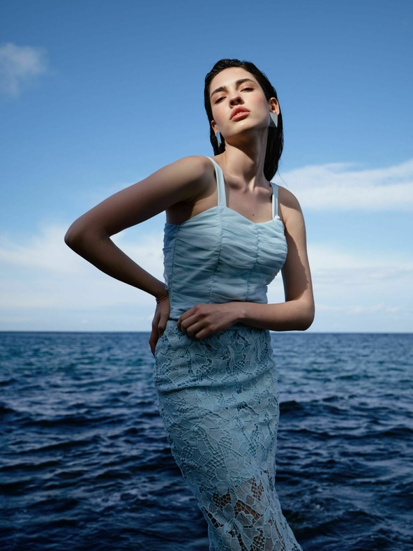 Orsay Hellblaues Damen-Tanktop ORSAY