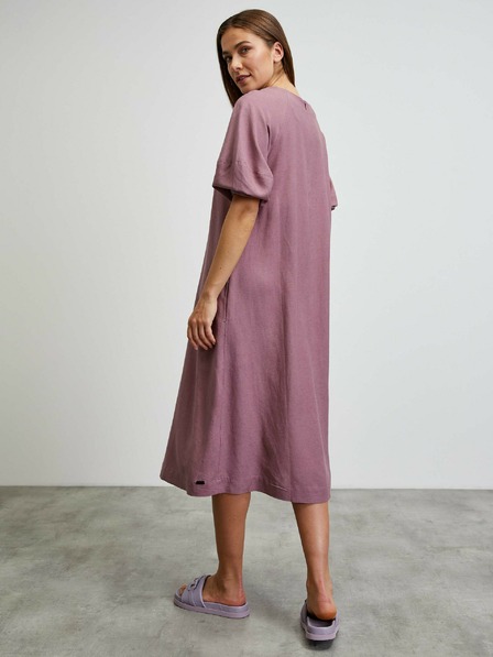 ZOOT.lab Altrosa Basic-Kleid mit Ballonärmeln METROOPOLIS von ZOOT.lab Vasilisa
