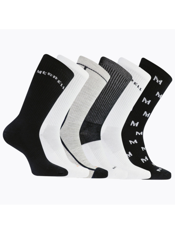 Merrell Merrell Socken MEA33694C6B2 BKAST RECYCLED CUSHION CREW (6er Pack) schwarz sortiert S/M MERRELL SOCKEN