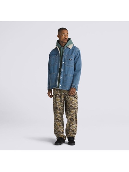 Vans Herren Blaue Jacke Drill Chore Denim Sherpa Coat Vans
