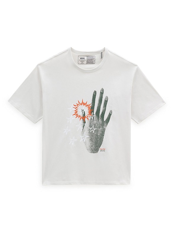 Vans Herren weißes T-Shirt mit Aufdruck Vans x Quasi Hocus Pocus OTW SS Tee VPRG White