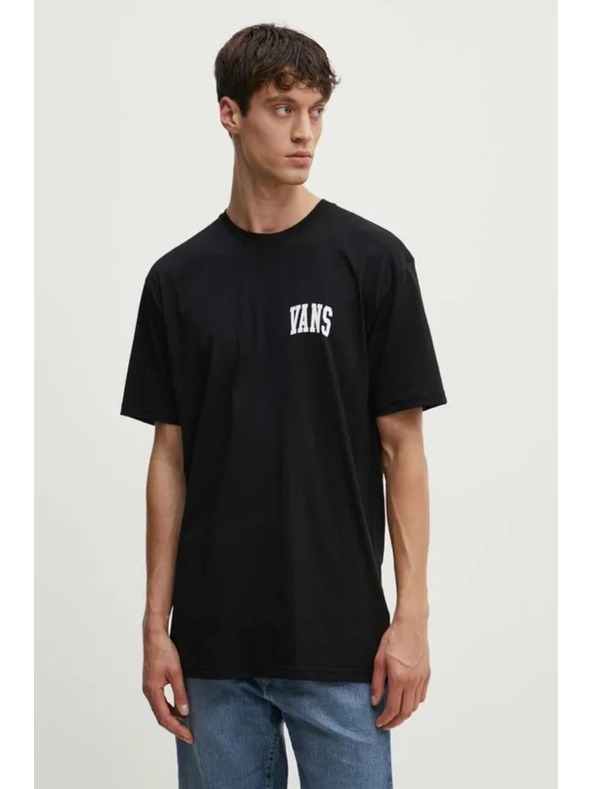 Vans Herren schwarzes T-Shirt Vans Varsity Black