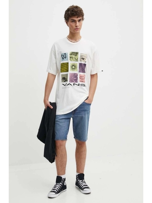 Vans Herren weißes T-Shirt Cluster 66 marshmallow Vans