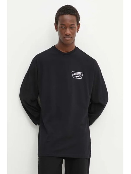 Vans Herren schwarzes Langarm-T-Shirt Vans Full Patch Back