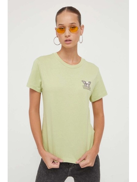 Vans Damen grünes T-Shirt Vans Skullfly