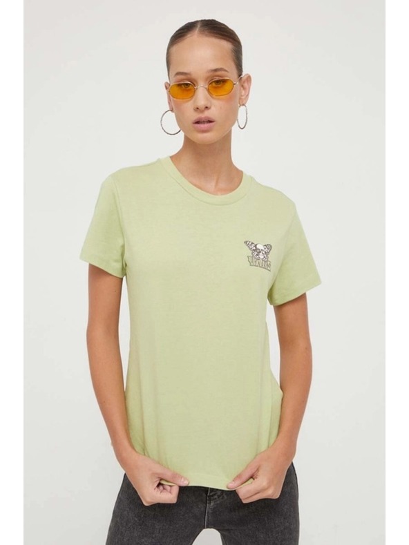 Vans Damen grünes T-Shirt Vans Skullfly