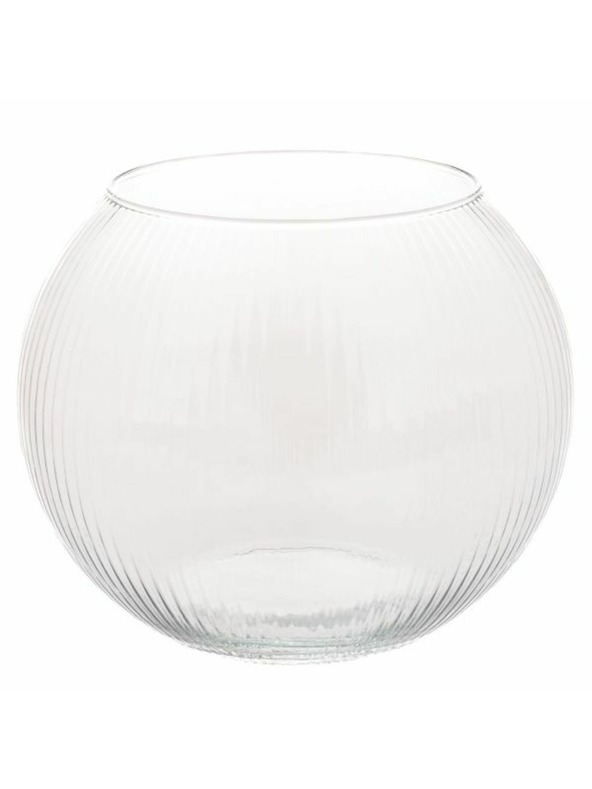 Casa de Engel Glas-Vorratsbehälter mit Rillen - Kugel 19cm, 6/204
