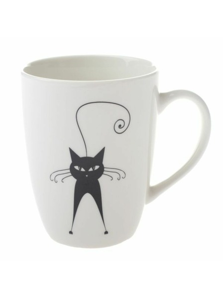 Casa de Engel Porzellanbecher mit Katzen-Motiv - 370ml, 12/36