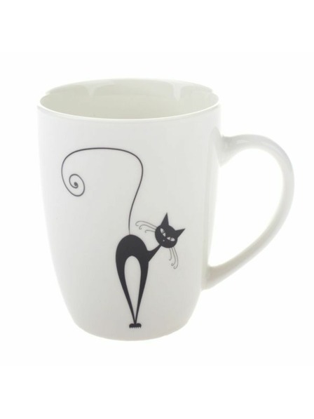 Casa de Engel Porzellanbecher mit Katzen-Motiv - 370ml, 12/36