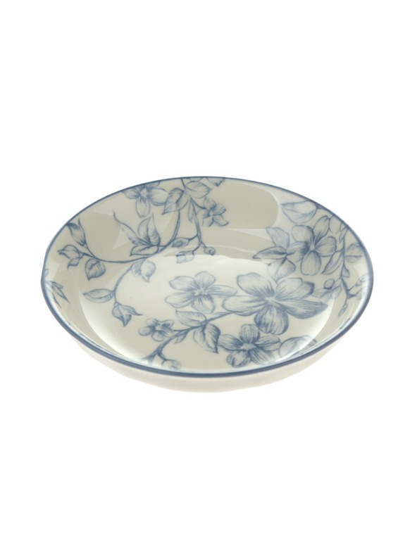 Casa de Engel Keramischer Dessertteller Ø 10cm - blaue Blumen, 12/96