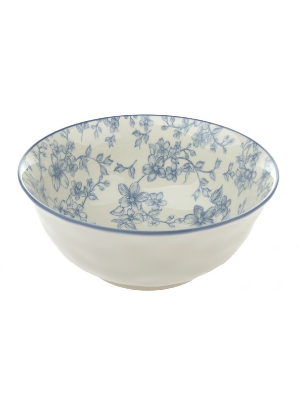 Casa de Engel Keramische Schüssel Ø 20cm - blaue Blumen, 4/8