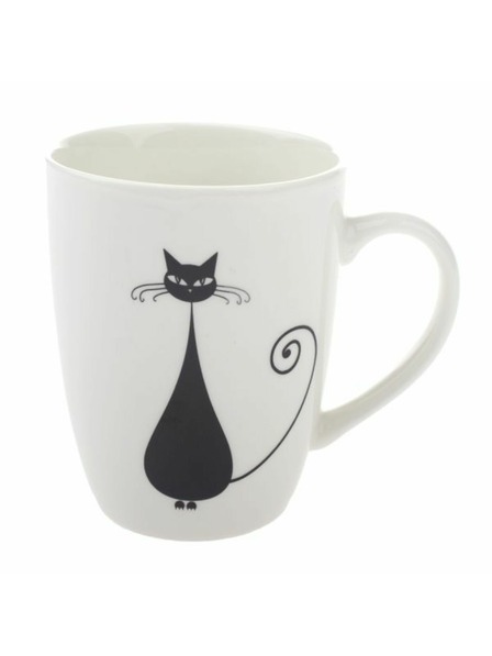 Casa de Engel Porzellanbecher mit Katzen-Motiv - 370ml, 12/36