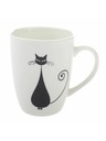 Casa de Engel Porzellanbecher mit Katzen-Motiv - 370ml, 12/36