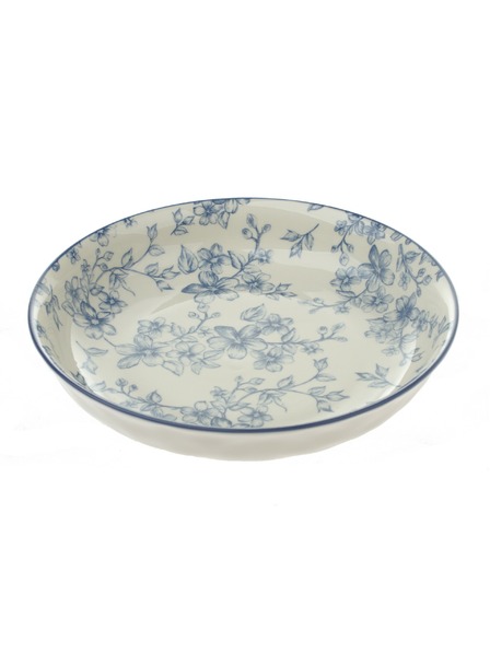 Casa de Engel Keramischer tiefer Teller Ø 20cm - blaue Blumen, 6/24