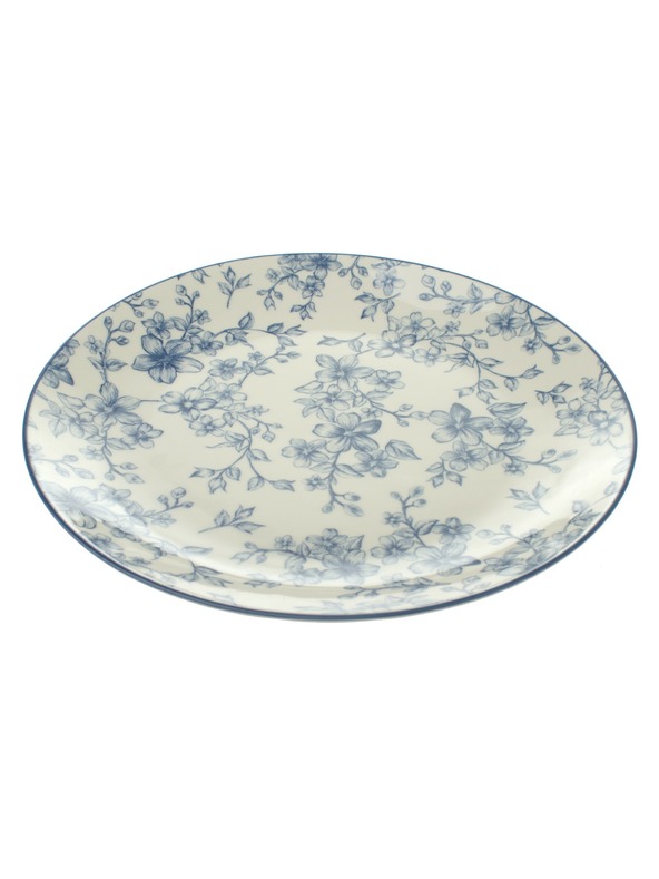 Casa de Engel Keramikteller Ø 26cm - blaue Blumen, 6/12