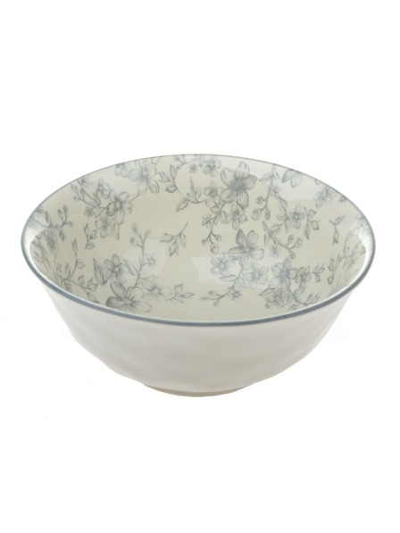 Casa de Engel Keramische Schüssel Ø 20cm - graue Blumen, 4/8