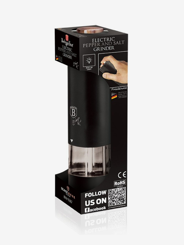 Berlingerhaus Elektrische Salz- und Pfeffermühle BERLINGERHAUS Black Rose Collection
