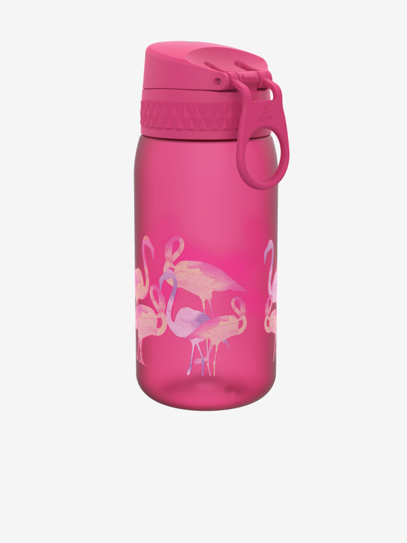 ION8 Dunkelrosa BPA-freie gemusterte Flasche Ion8 Leak Proof Flamingos (350 ml)