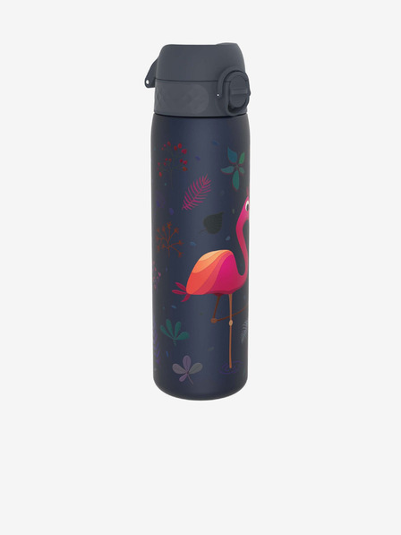 ION8 Dunkelblau gemusterte Ion8 Leak Proof Flamingo Flasche (500 ml)