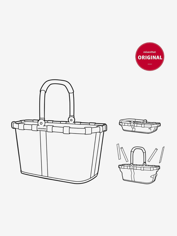 Reisenthel Grauer Einkaufskorb mit rosa Rahmen Reisenthel Carrybag