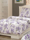 Kvalitex Verlängerte Baumwoll-Bettwäsche PROVENCE COLLECTION 140x220, 70x90cm LEVANDULE lila Kvalitex