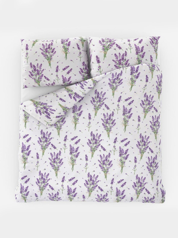 Kvalitex Baumwoll-Bettwäsche PROVENCE COLLECTION 140x200, 70x90cm LEVANDULE lila Kvalitex