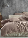 Kvalitex Französische Musselin-Bettwäsche 240x200, 70x90cm beige Kvalitex