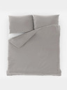 Kvalitex Satin-Französische verlängerte Bettwäsche LUXURY COLLECTION 1+2, 240x220, 70x90cm hellgrau