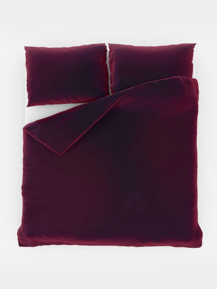 Kvalitex Satin-Bettwäsche LUXURY COLLECTION 140x200, 70x90cm weinrot Kvalitex