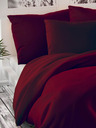 Kvalitex Satin-Französische Bettwäsche LUXURY COLLECTION 1+2, 200x200, 70x90cm weinrot Kvalitex