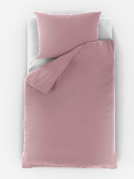 Kvalitex Musselin-Bettwäsche 140x200, 70x90cm rosa Kvalitex