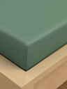 Kvalitex Baumwoll-Spannbettlaken 180x200cm grün Kvalitex