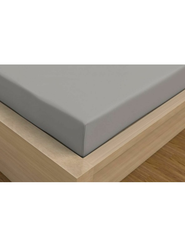 Kvalitex Satin-Spannbettlaken Luxury Collection 220x200cm hellgrau Kvalitex