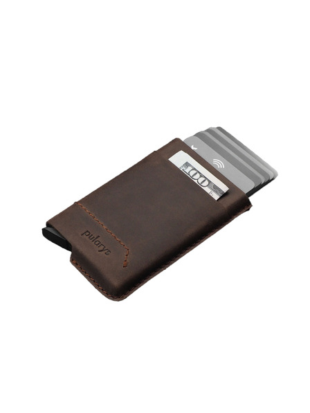 Pularys Pularys Herren Lederbrieftasche Gobi braun