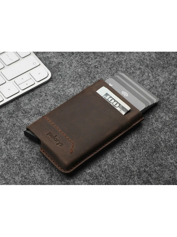 Pularys Pularys Herren Lederbrieftasche Gobi braun