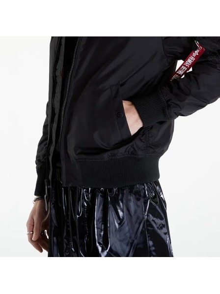 Alpha Industries Herren schwarze Bomberjacke Alpha Industries MA-1 TT Hood Schwarz/Schwarz