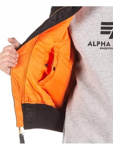 Alpha Industries Herren schwarze Bomberjacke Alpha Industries MA-1 Heritage