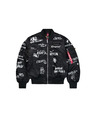 Alpha Industries Herren schwarze Bomberjacke Alpha Industries MA-1 Peace
