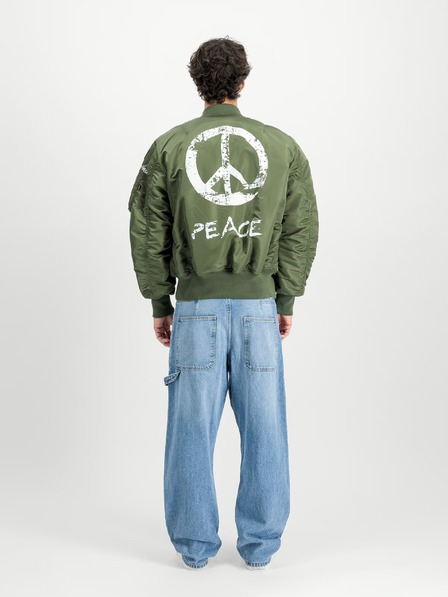 Alpha Industries Herren grüne Bomberjacke Alpha Industries MA-1 Peace