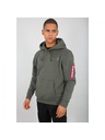 Alpha Industries Herren grüner Kapuzenpullover Alpha Industries Back Print hoodie Dark Olive