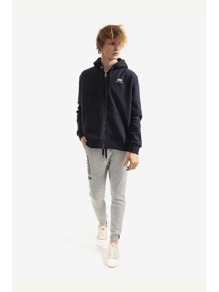 Alpha Industries Herren dunkelblauer Kapuzenpullover Basic Zip Hoody SL Alpha Industries